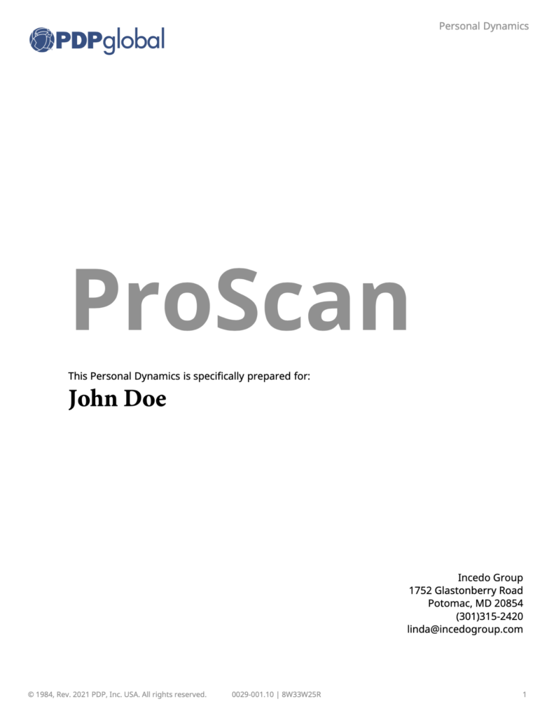 ProScan Assessment for Individuals * Incedo Group